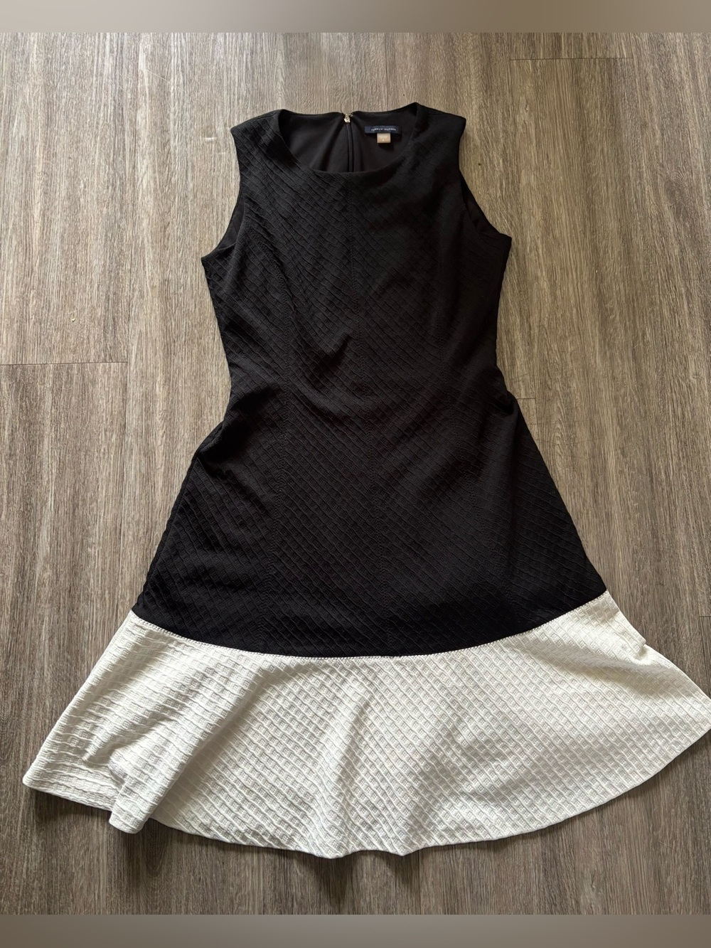 Tommy Hilfiger Black Dress with White Flared Hem